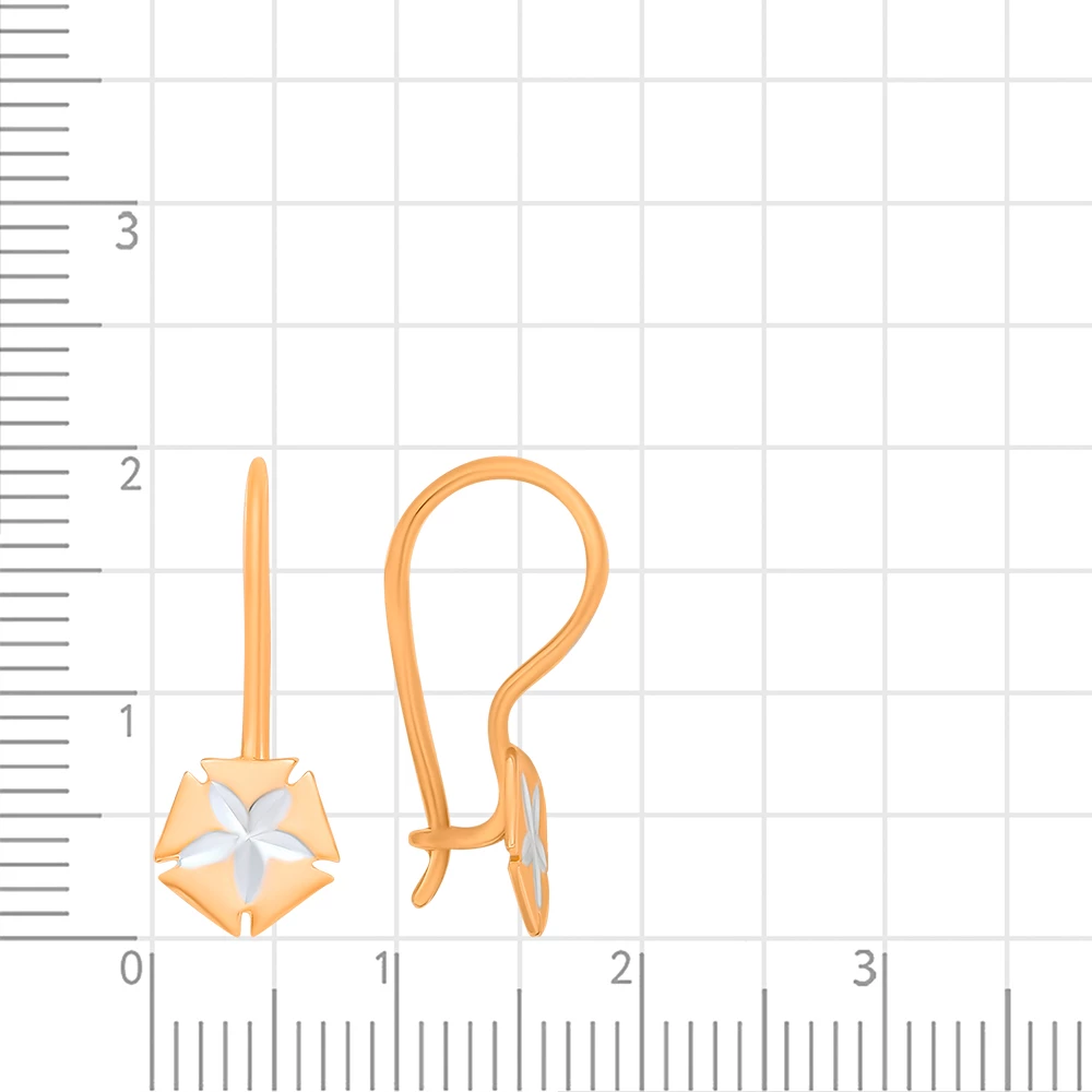 Серьги детские из красного золота 375 пробы 2