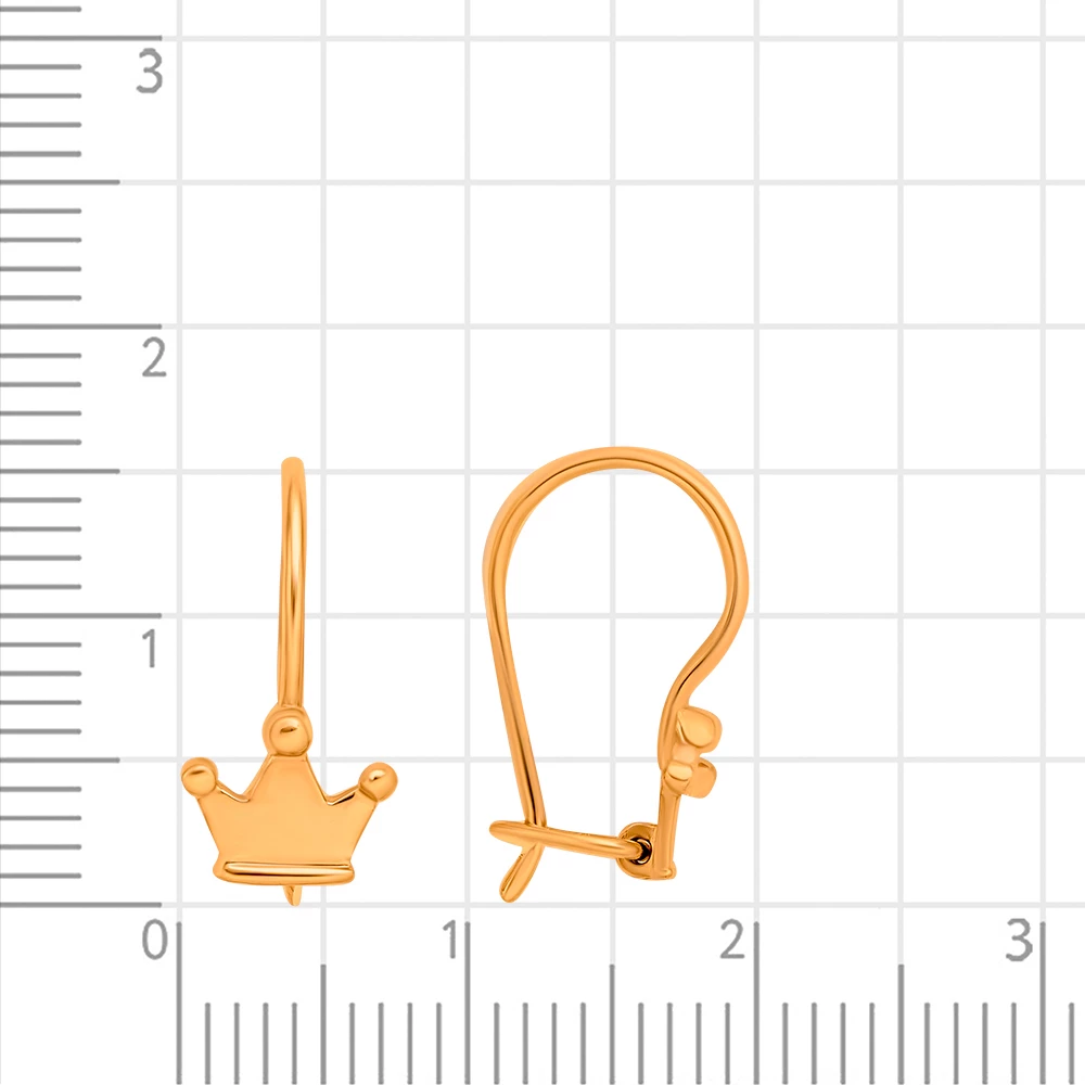 Серьги детские из красного золота 375 пробы 2