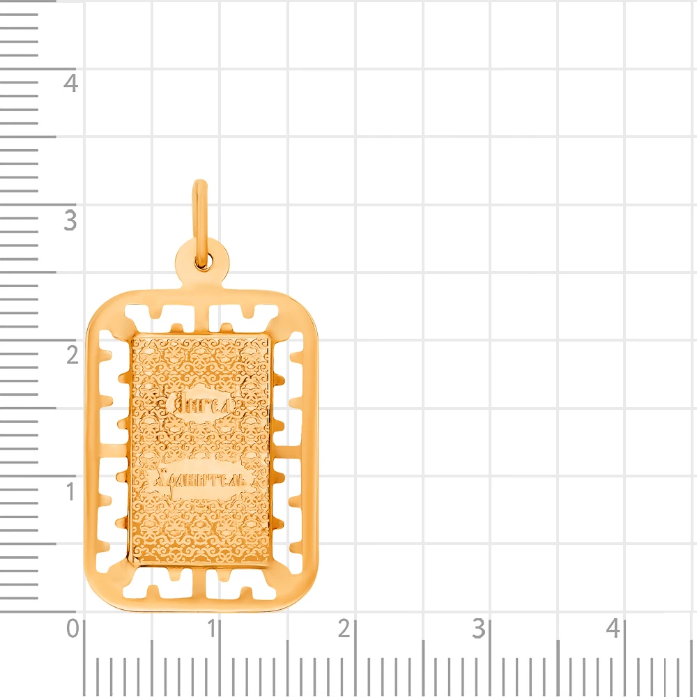 Икона Ангел Хранитель из красного золота 585 пробы 2