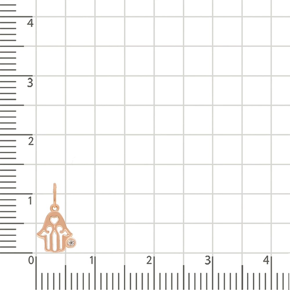 Подвес  мусульманский с фианитом из красного золота 585 пробы 2