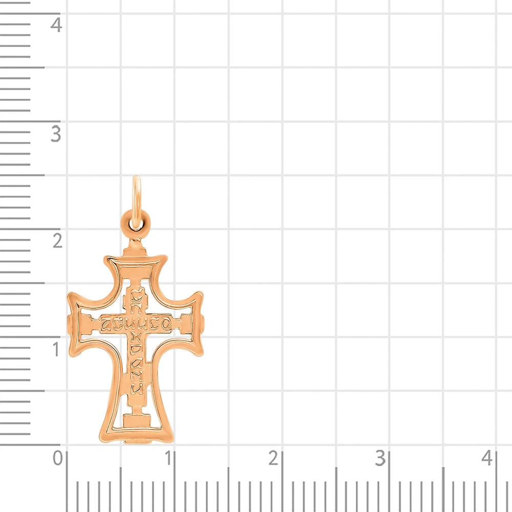 Крестик из красного золота 375 пробы 2