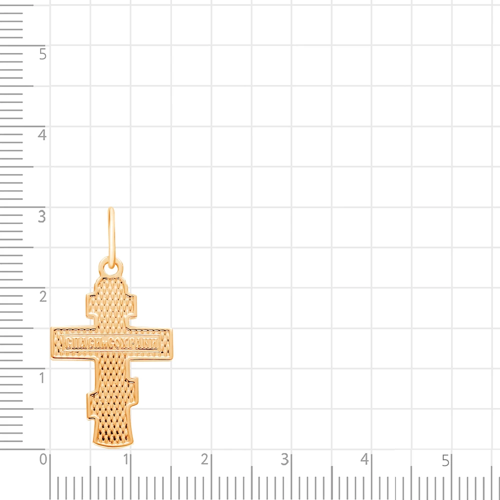 Крестик из красного золота 375 пробы 2