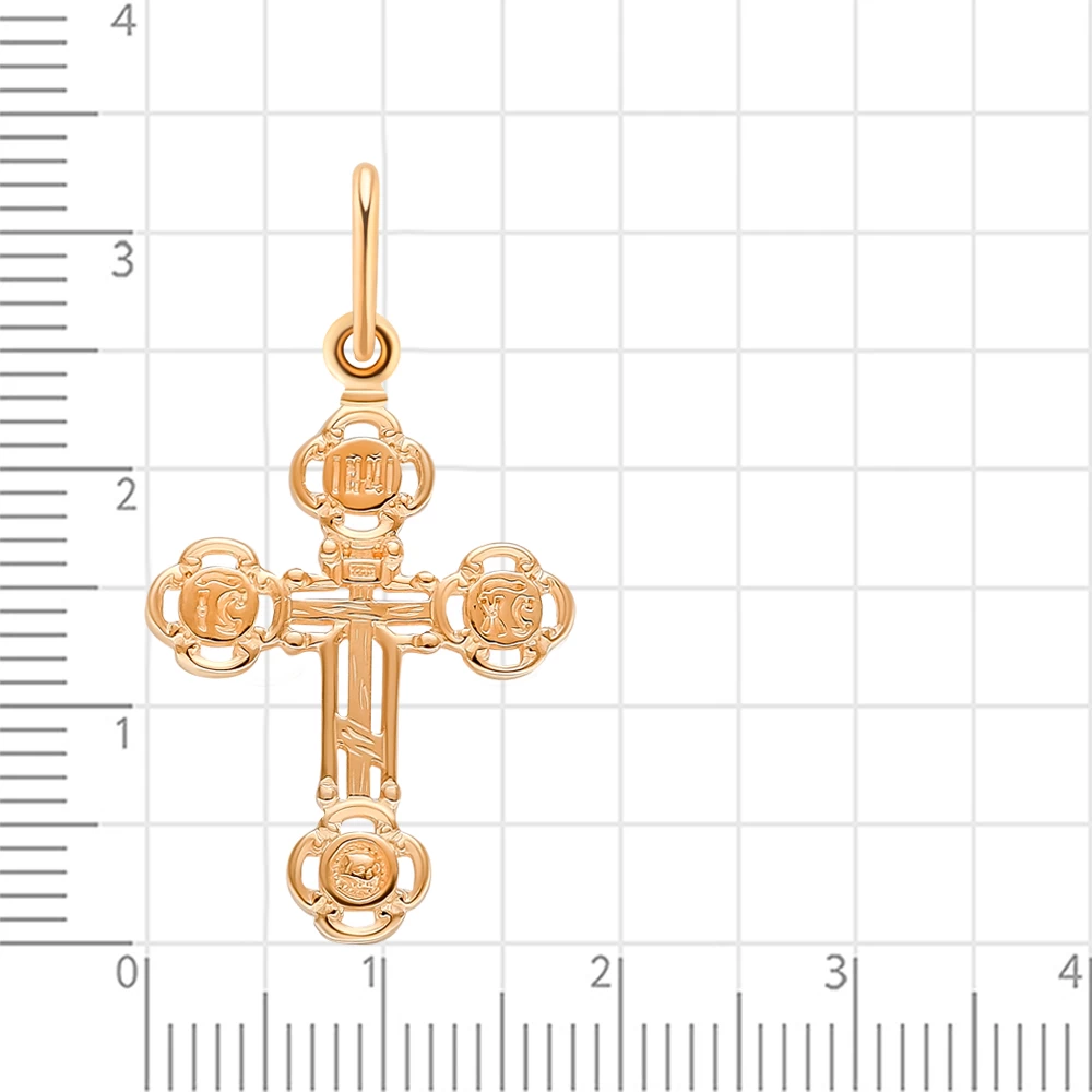 Крестик из красного золота 375 пробы 2