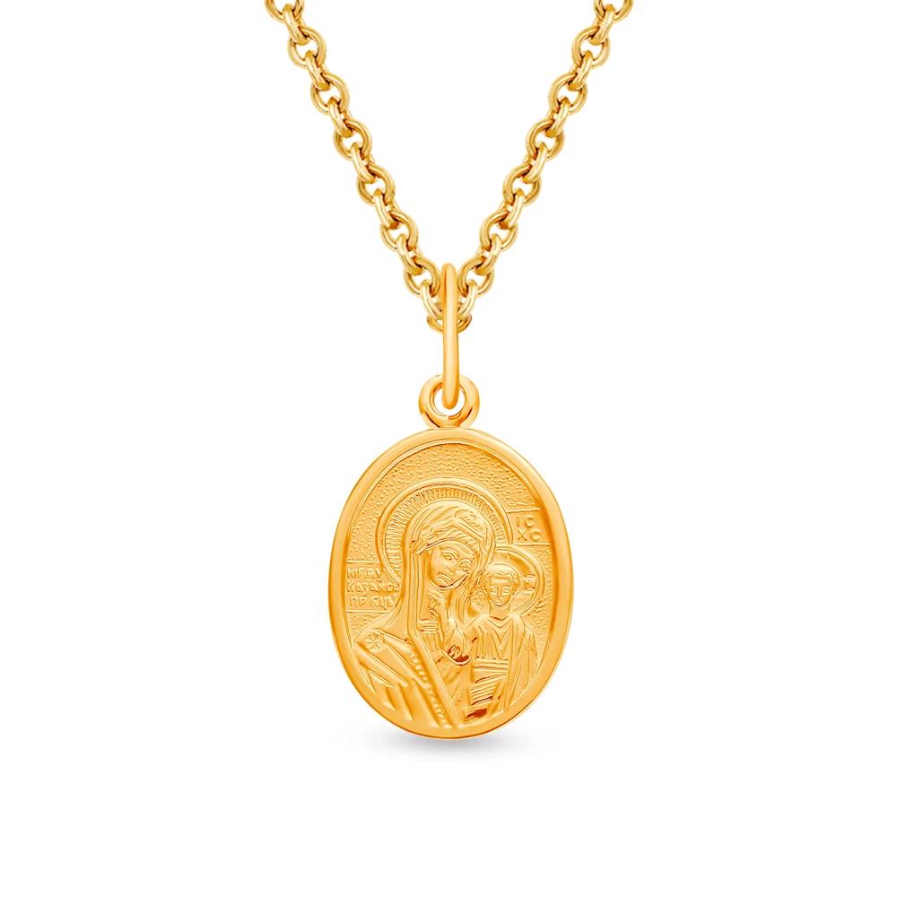 Икона Казанская из красного золота 375 пробы