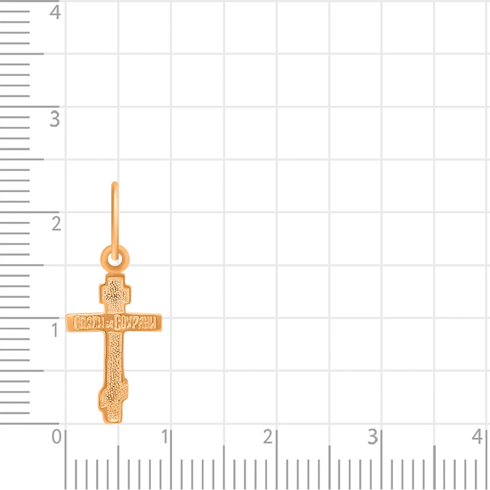 Крестик из красного золота 375 пробы 2