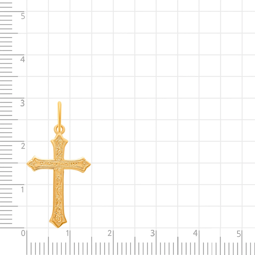 Крестик из красного золота 375 пробы 2