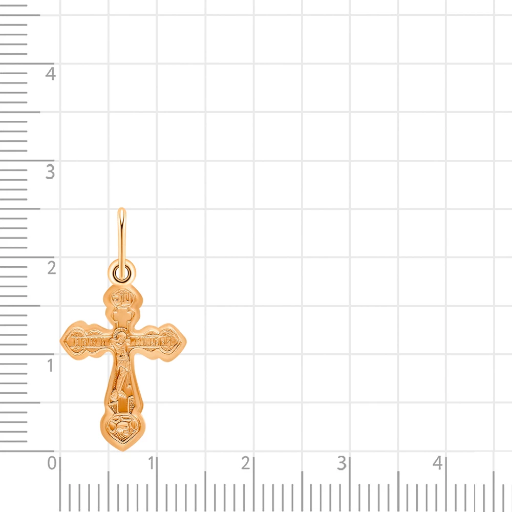 Крестик из красного золота 375 пробы 2