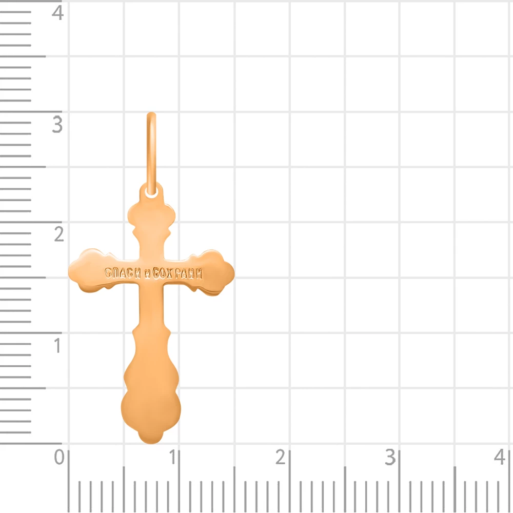 Крестик из красного золота 375 пробы 2
