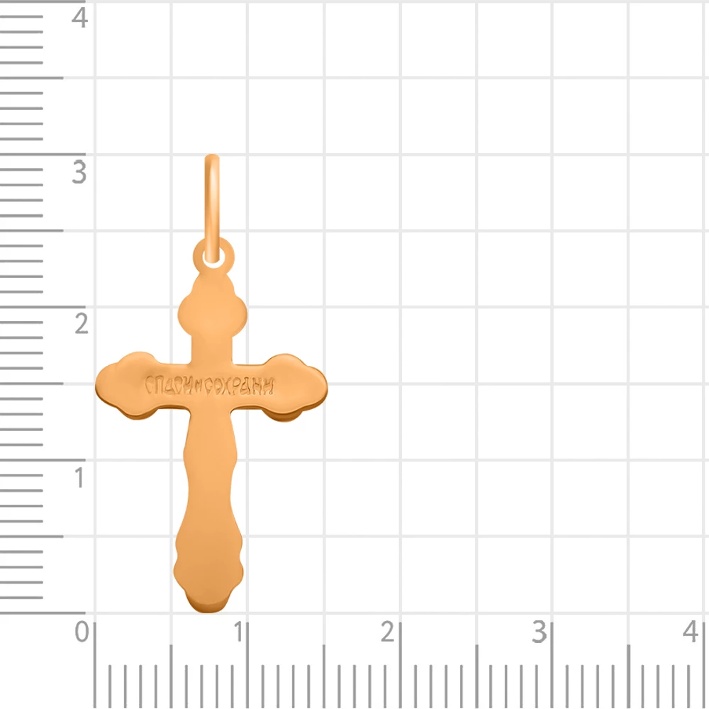 Крестик из красного золота 375 пробы 2