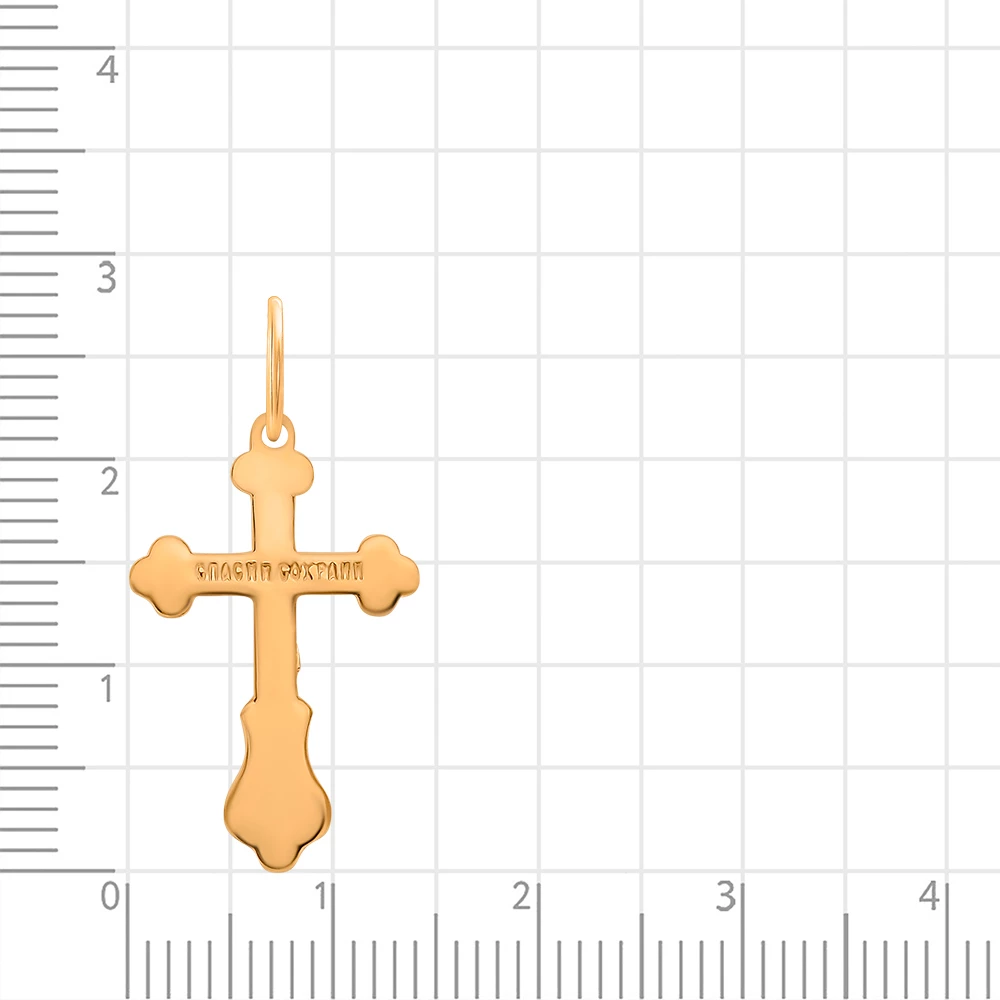 Крестик из красного золота 375 пробы 2