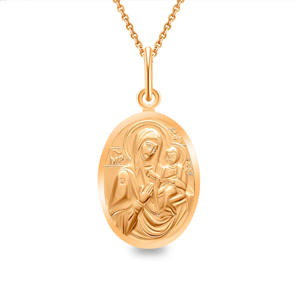 Икона Смоленская из красного золота 375 пробы