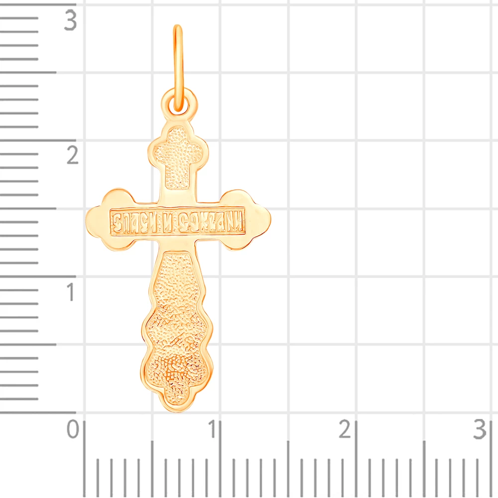 Крестик из красного золота 375 пробы 2