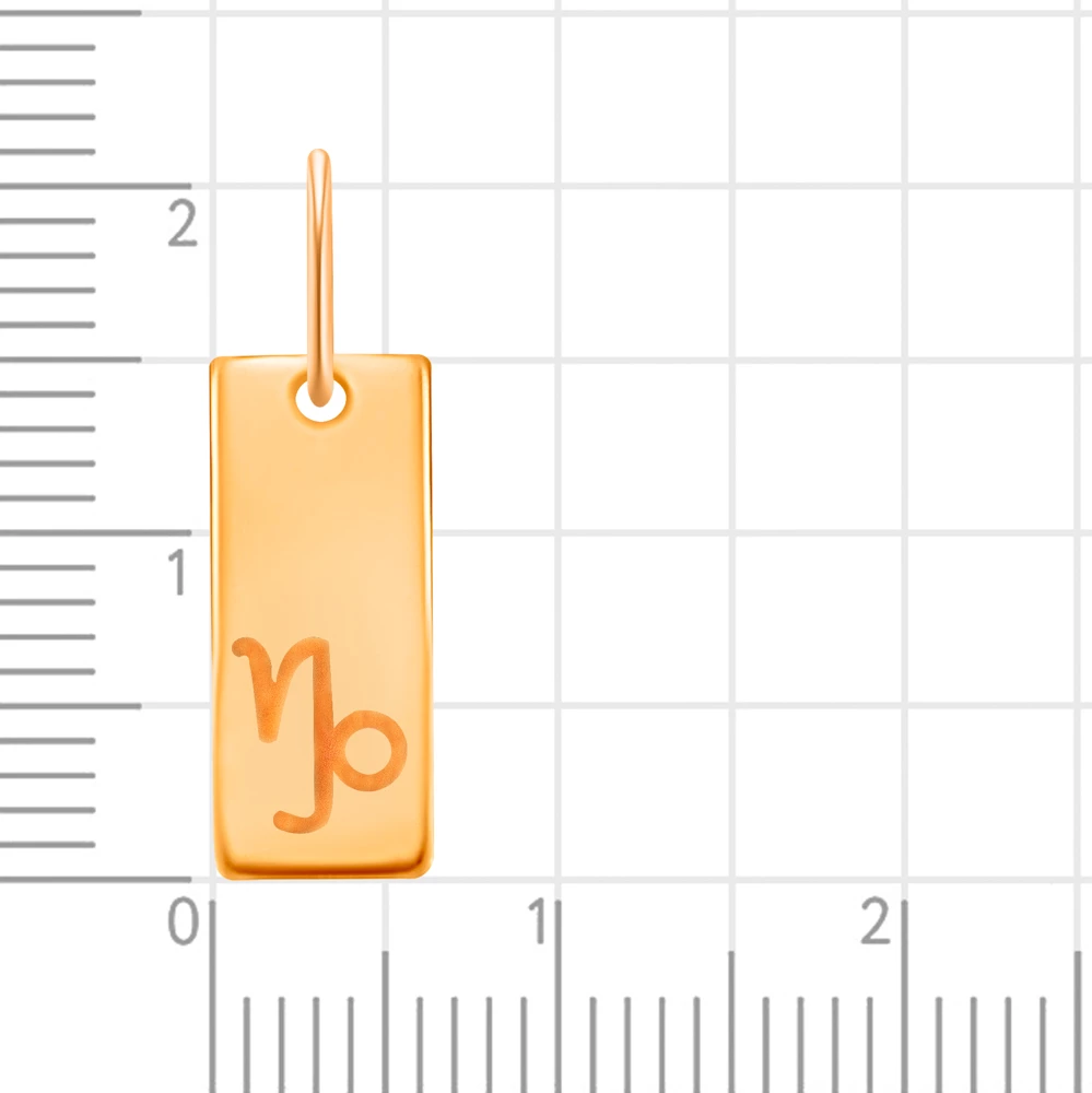 Подвес Козерог из красного золота 375 пробы 2