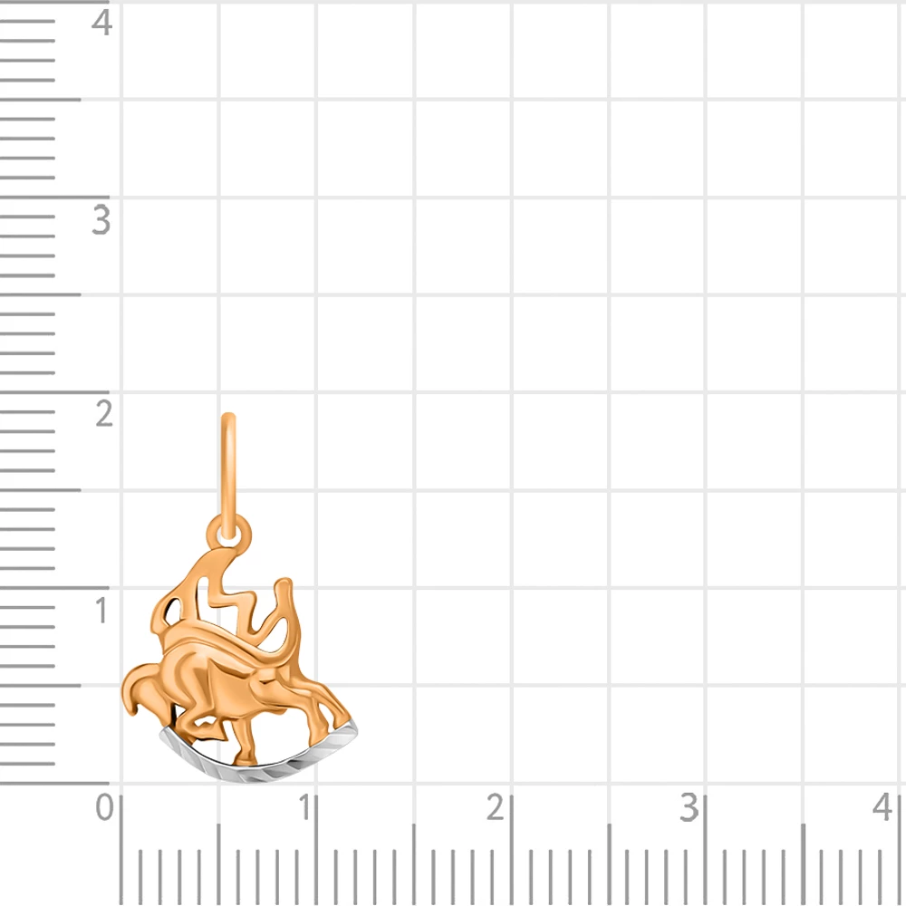 Подвес Телец из красного золота 375 пробы 2