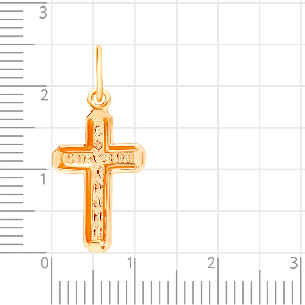Крестик из красного золота 375 пробы 2