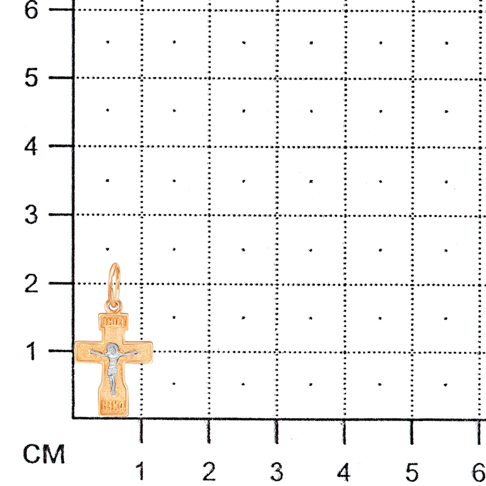 Крестик из красного золота 375 пробы 3