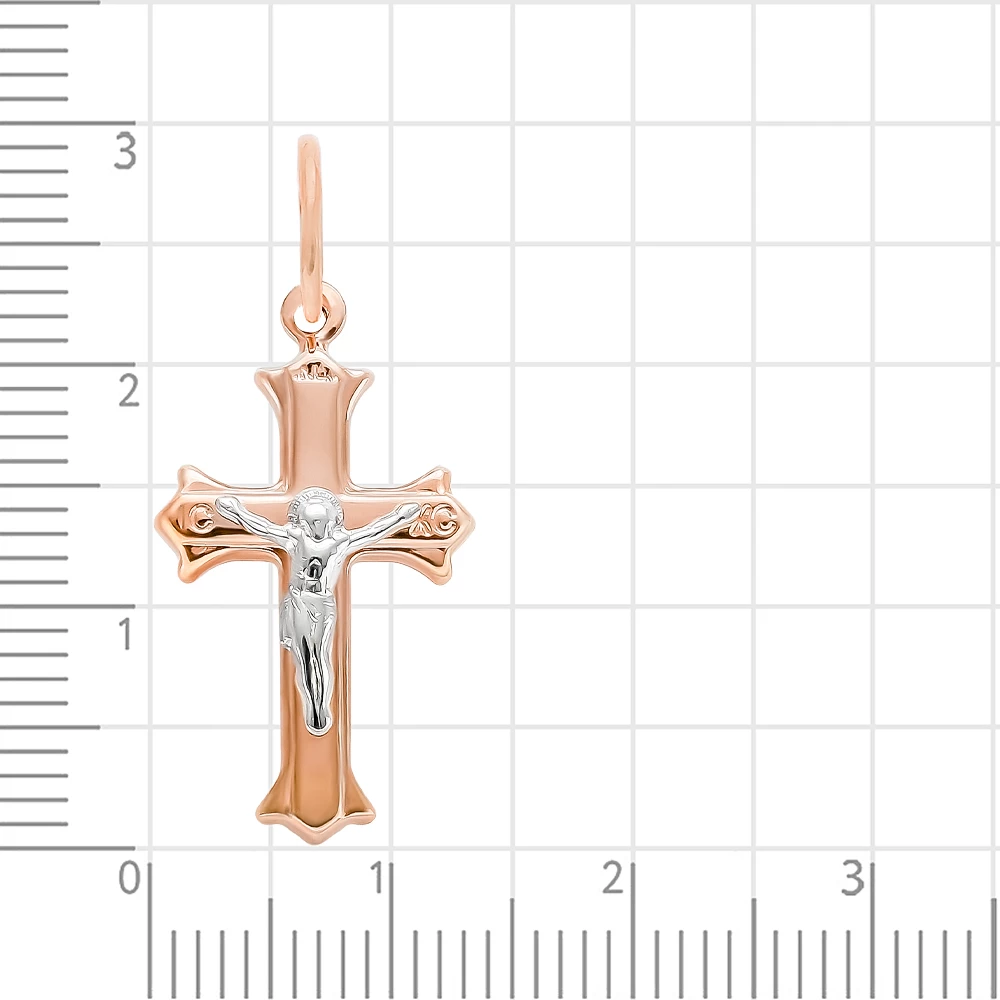 Крестик из красного золота 585 пробы 2
