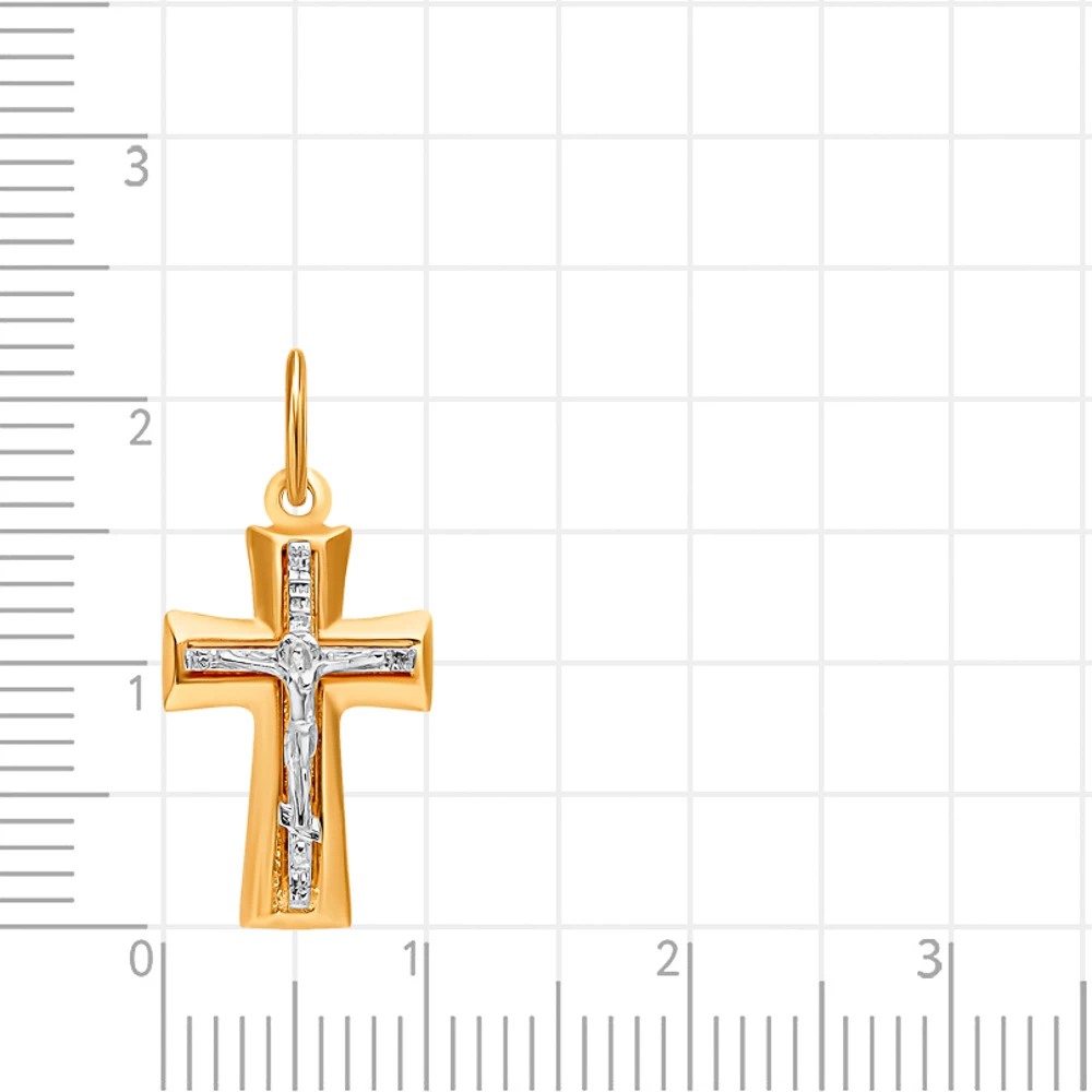 Крестик из красного золота 585 пробы 2