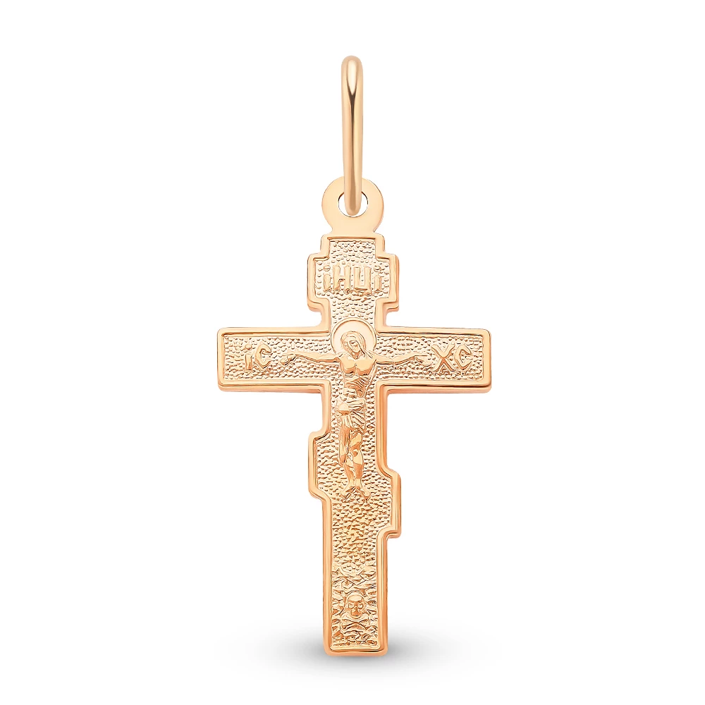 Крестик из красного золота 585 пробы