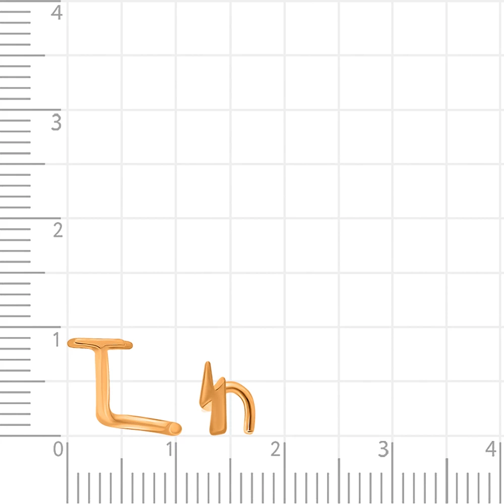 Пирсинг из красного золота 585 пробы 3