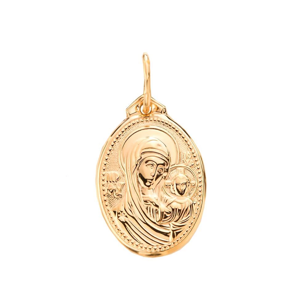 Икона Казанская из красного золота 585 пробы