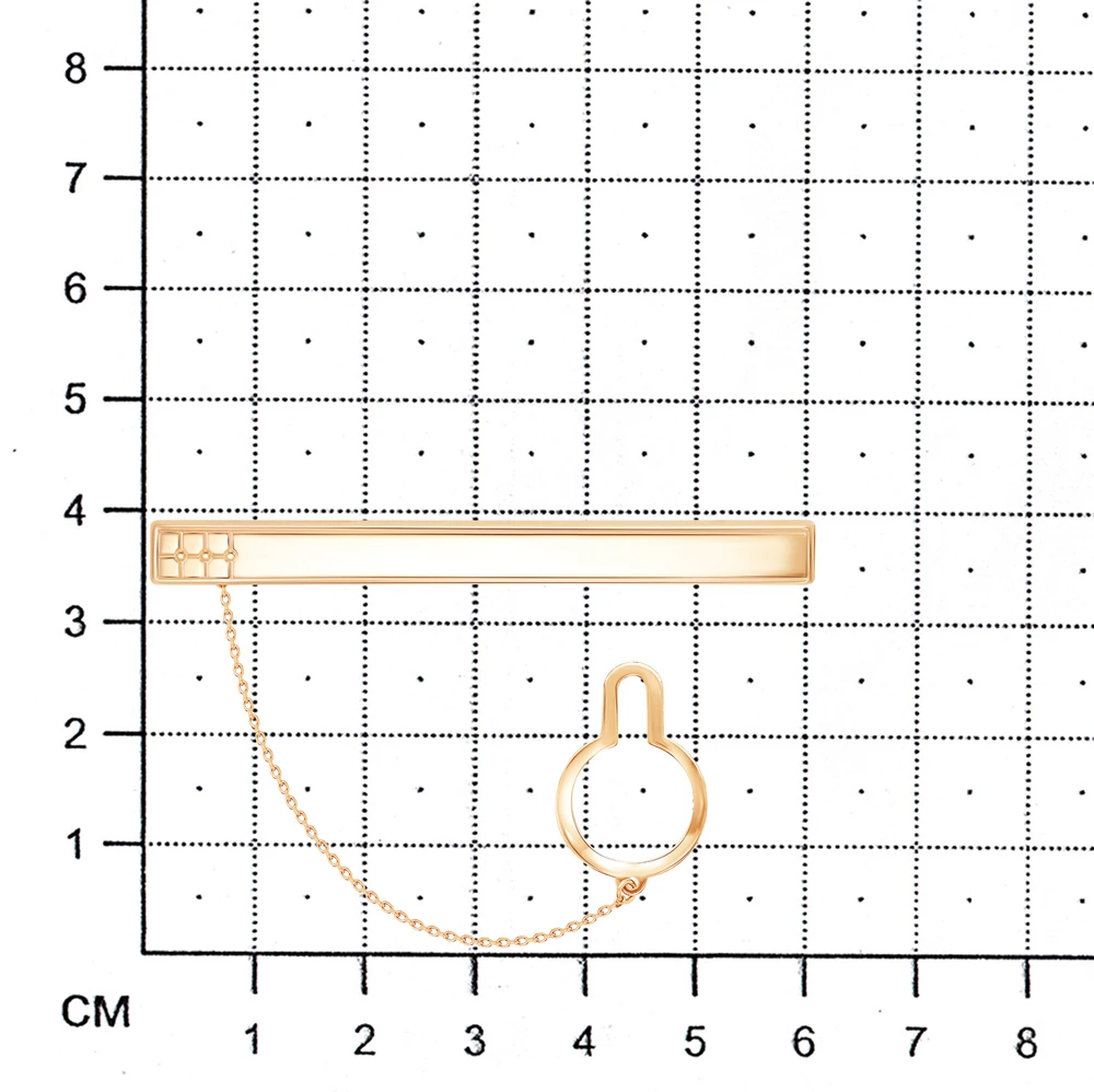 Заколка для галстука из красного золота 585 пробы 3