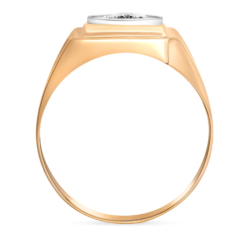 Кольцо из комбинированного золота 585 пробы 4
