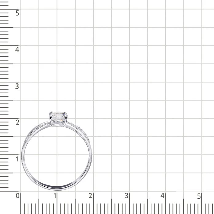 Кольцо с фианитами из серебра 925 пробы 3