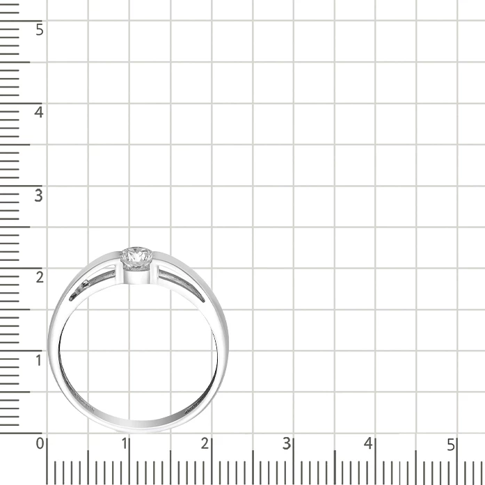 Кольцо с фианитом из серебра 925 пробы 4