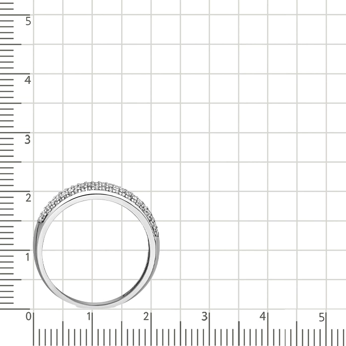 Кольцо с фианитами из серебра 925 пробы 3