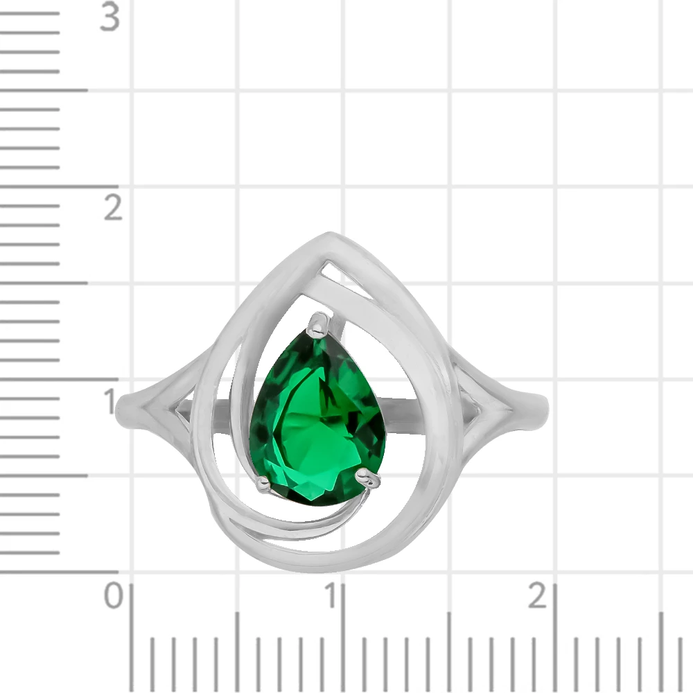 Кольцо с ювелирным кристаллом из серебра 925 пробы 2