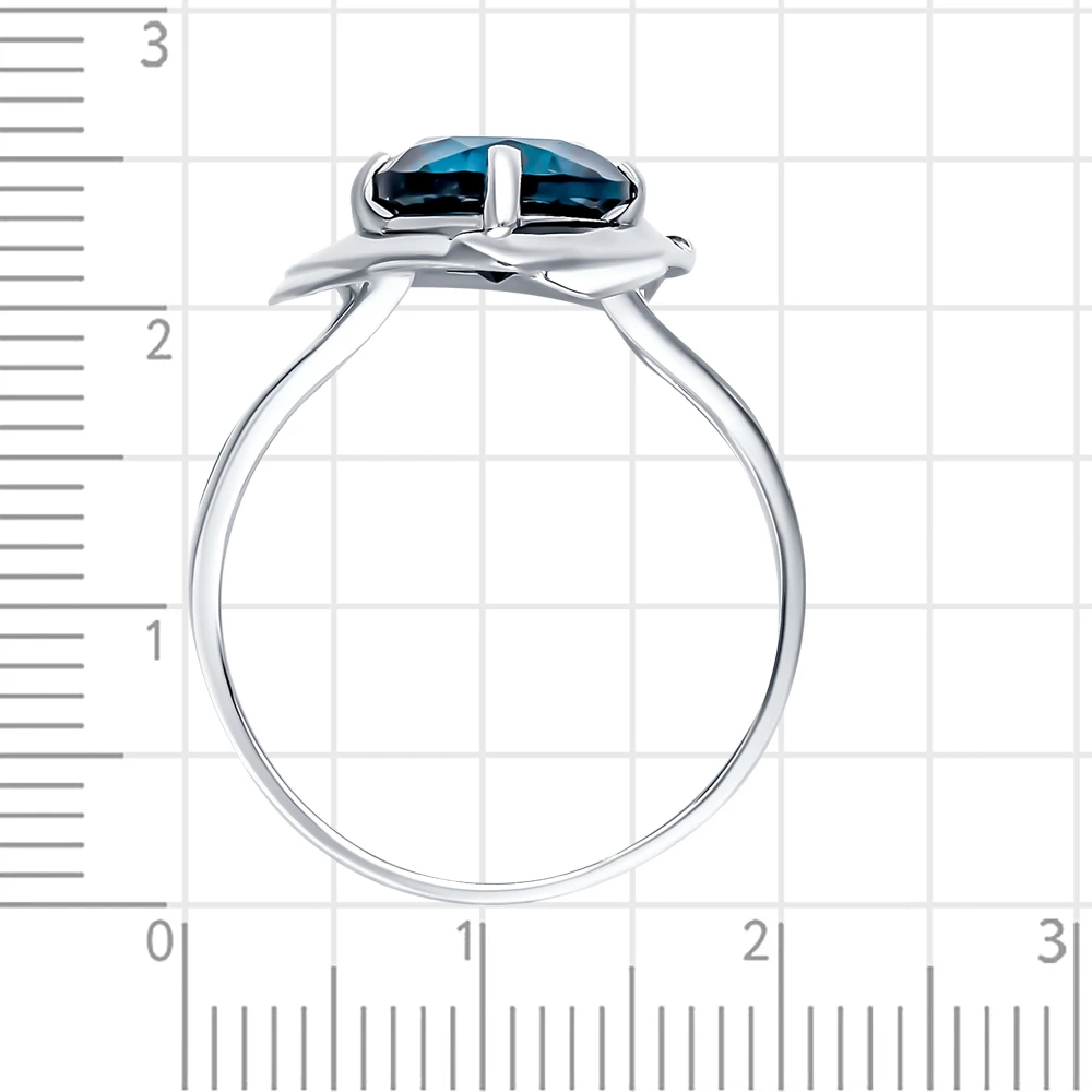 Кольцо с ювелирным кристаллом из серебра 925 пробы 3