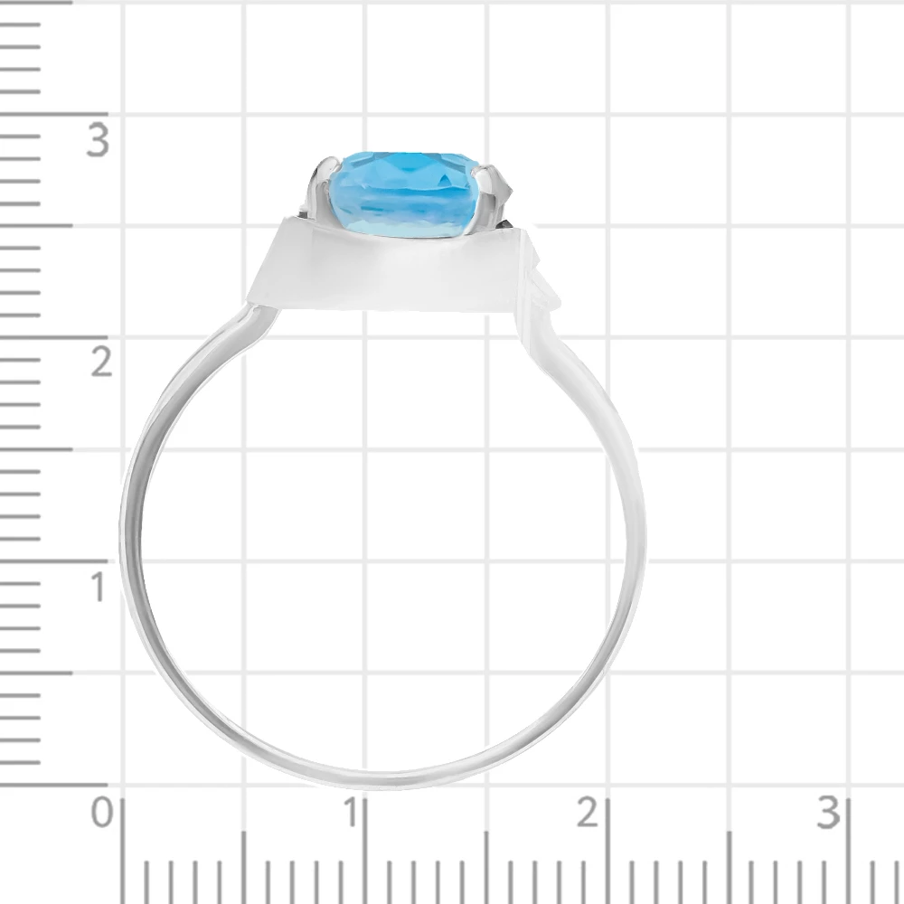 Кольцо с ювелирным кристаллом из серебра 925 пробы 3