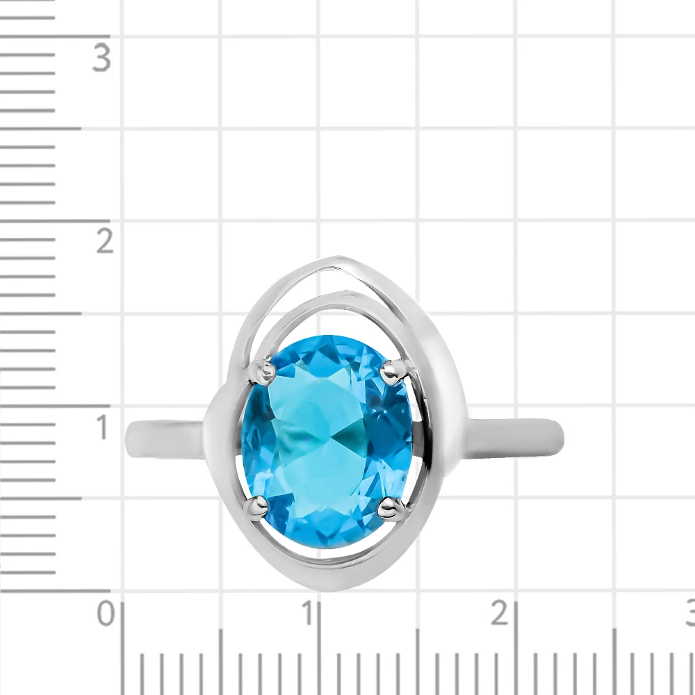 Кольцо с ювелирным кристаллом из серебра 925 пробы 2