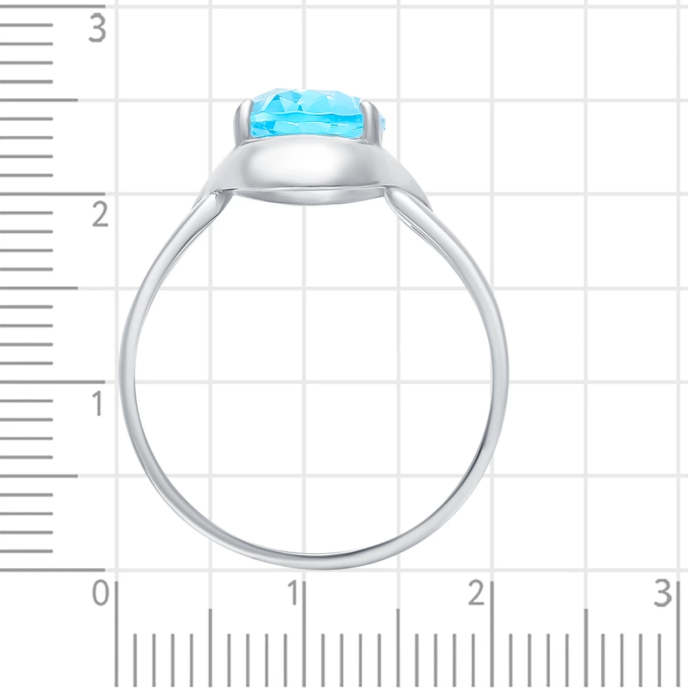 Кольцо с ювелирным кристаллом из серебра 925 пробы 3