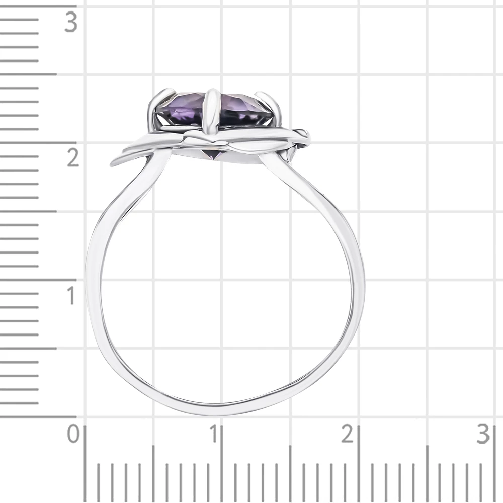Кольцо с ювелирным кристаллом из серебра 925 пробы 3