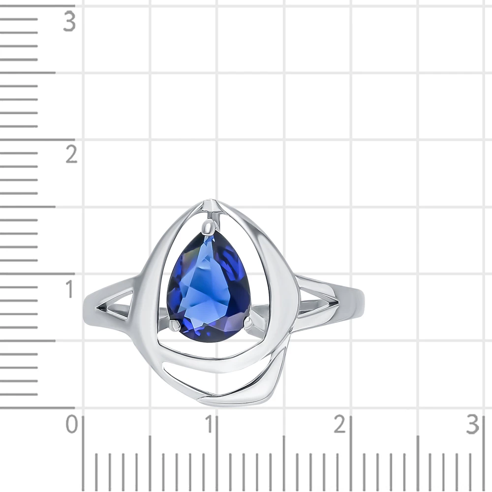 Кольцо с ювелирным кристаллом из серебра 925 пробы 2