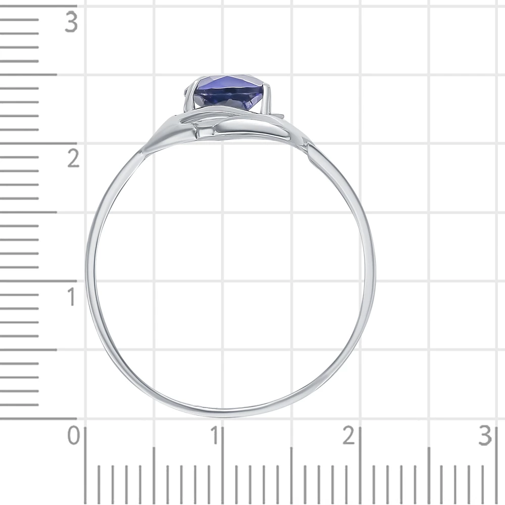 Кольцо с ювелирным кристаллом из серебра 925 пробы 3