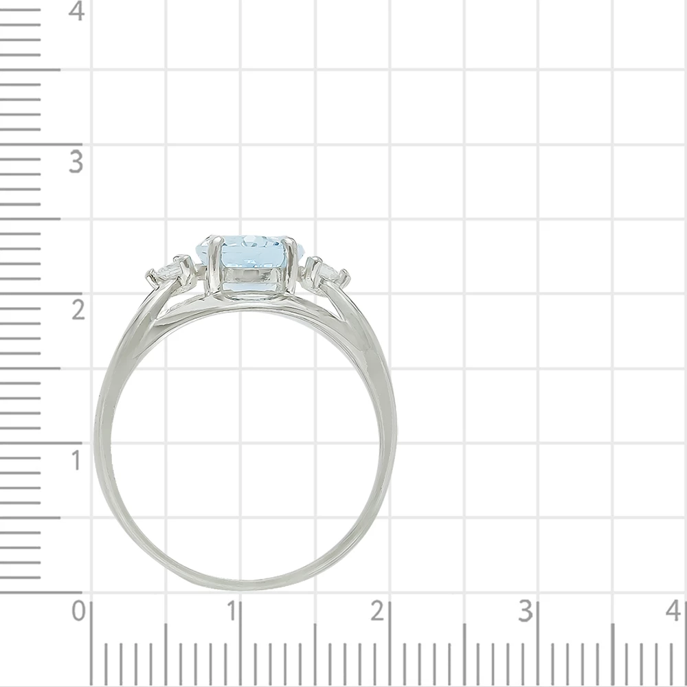 Кольцо с топазами из серебра 925 пробы 3