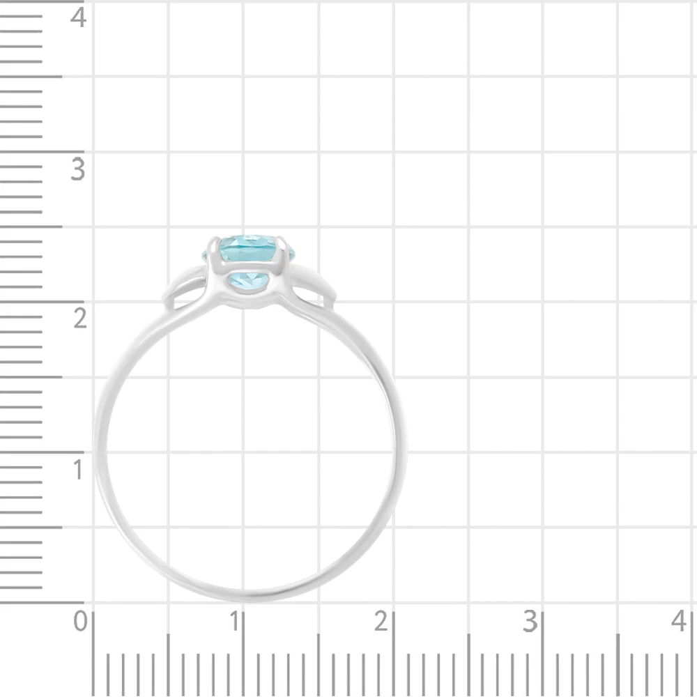 Кольцо с топазом из серебра 925 пробы 3