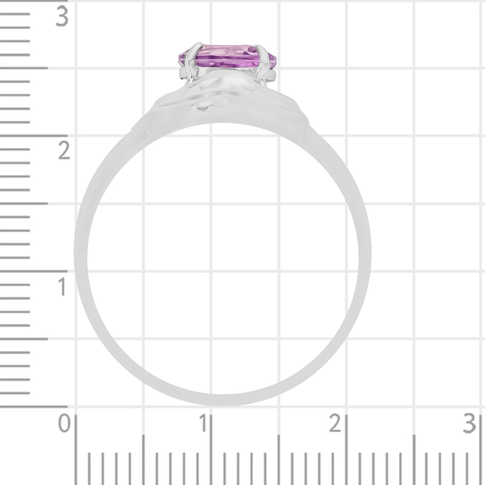 Кольцо с аметистом из серебра 925 пробы 3