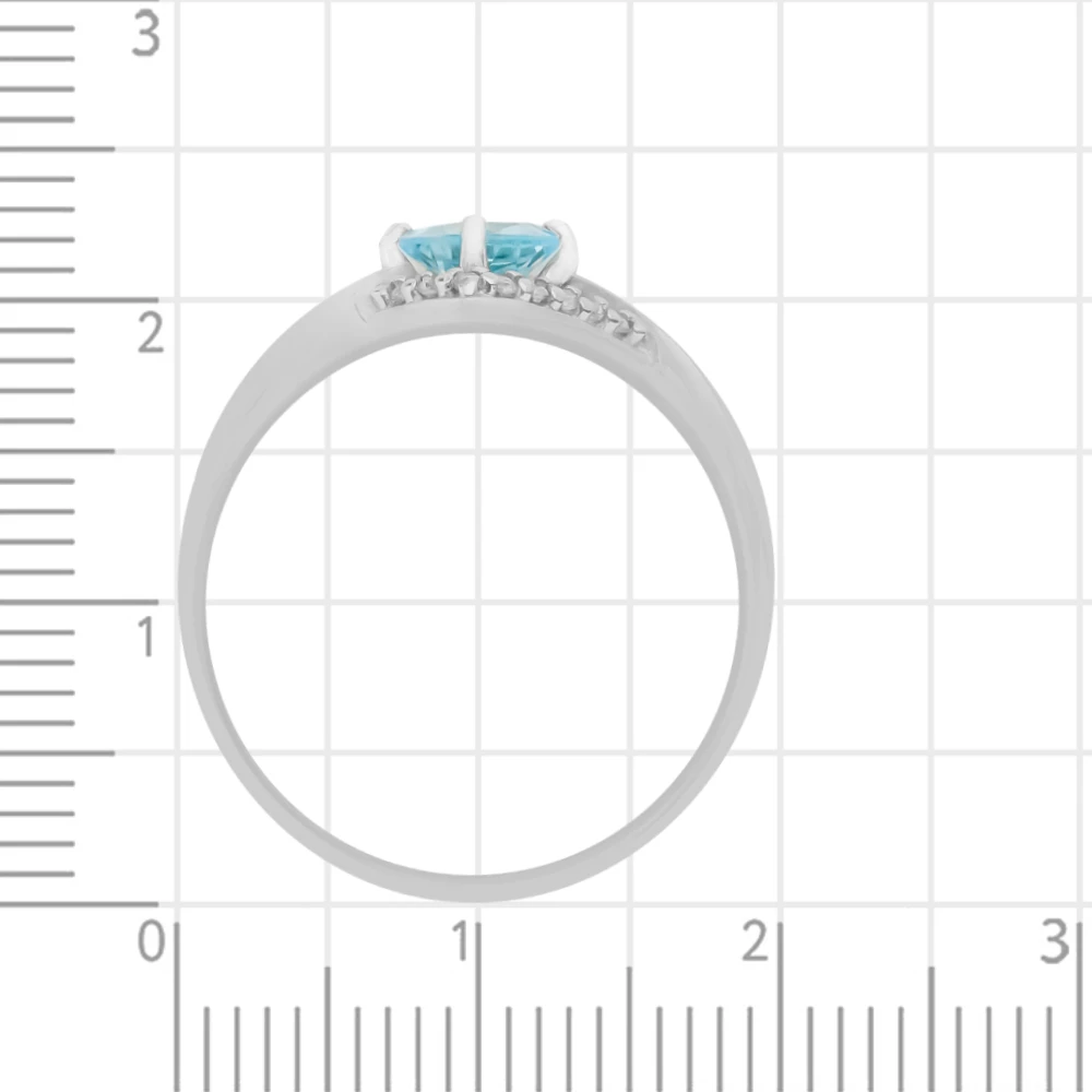 Кольцо с топазами из серебра 925 пробы 3