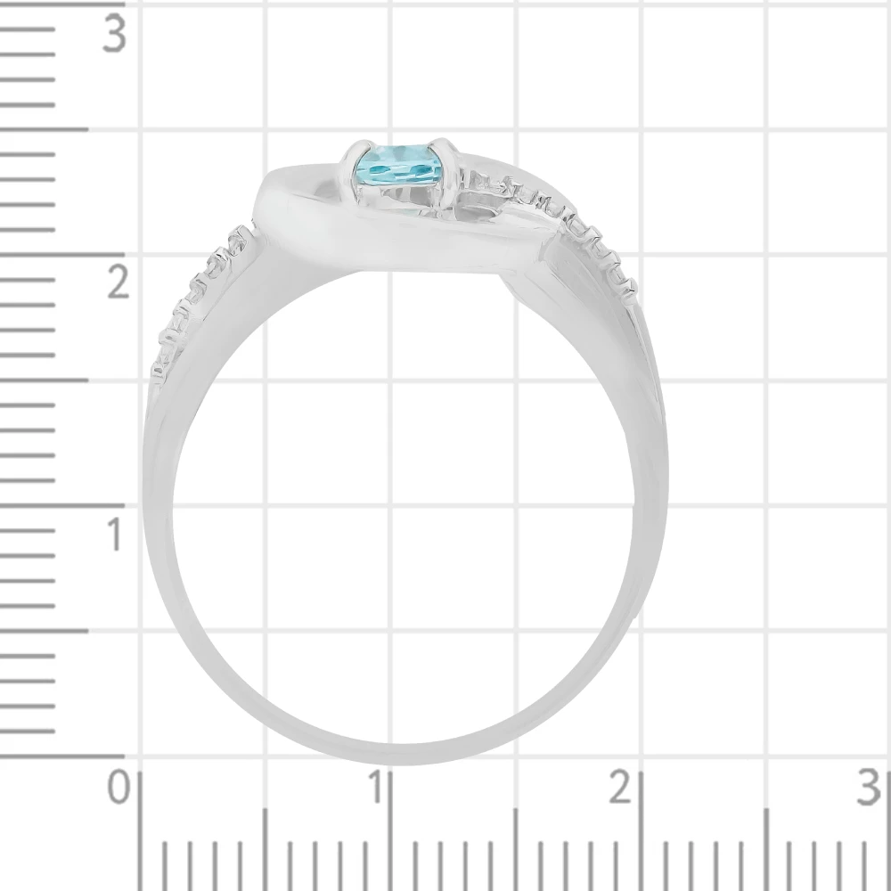 Кольцо с топазами из серебра 925 пробы 3