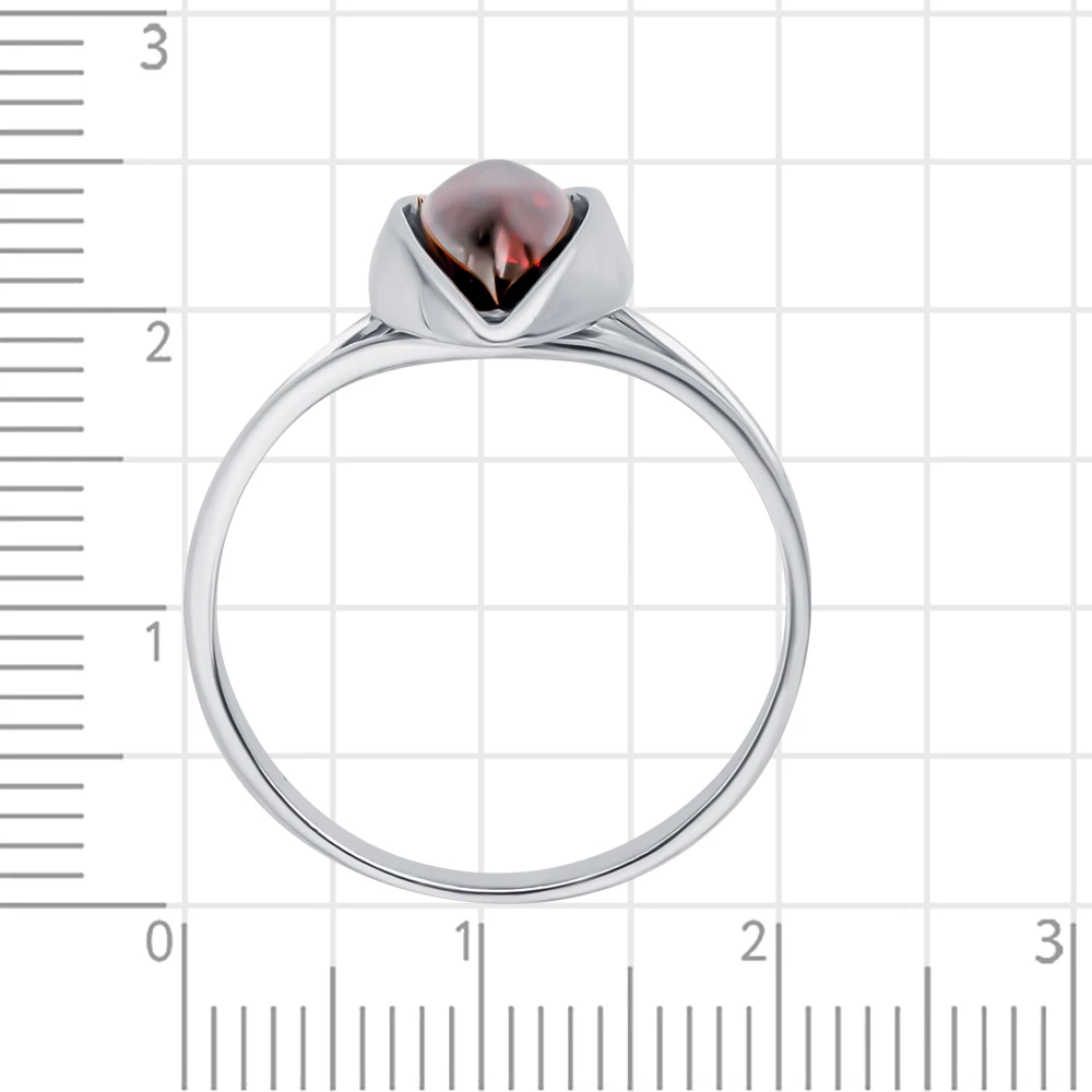 Кольцо с янтарем из серебра 925 пробы 3