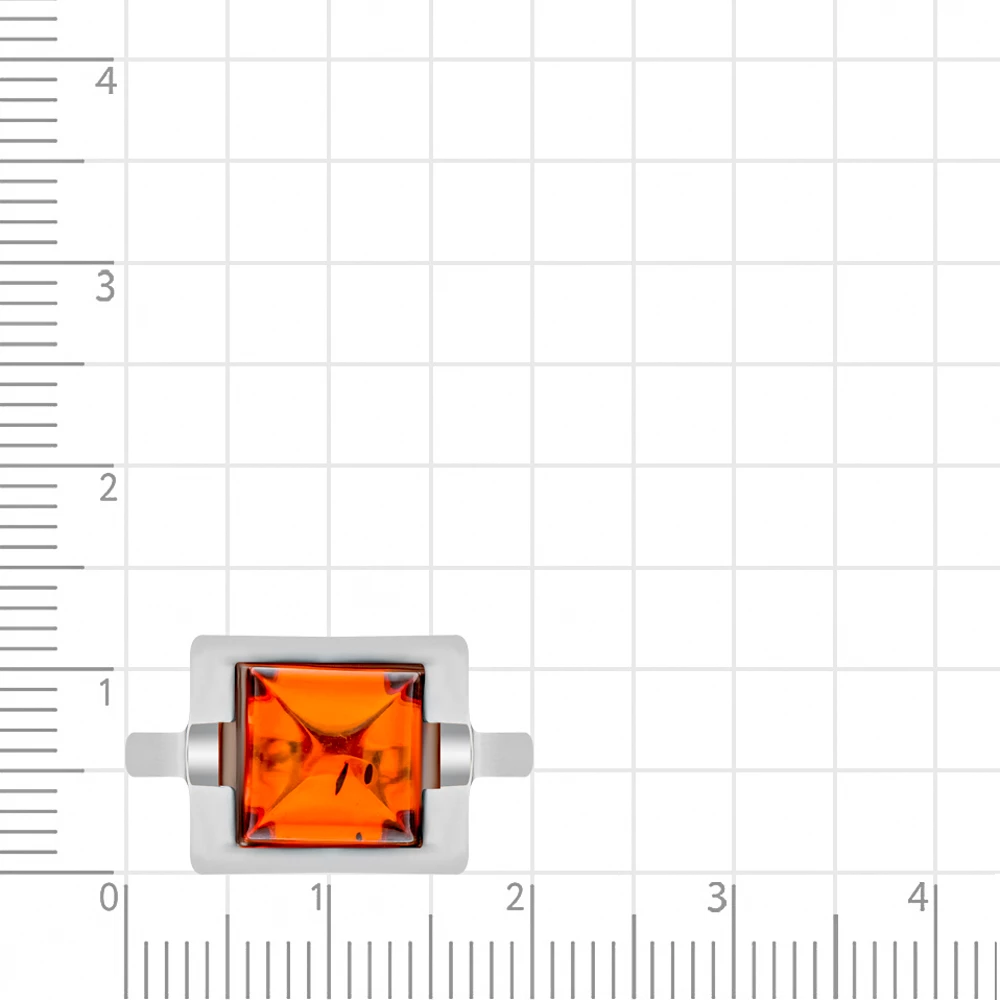 Кольцо с янтарем из серебра 925 пробы 2