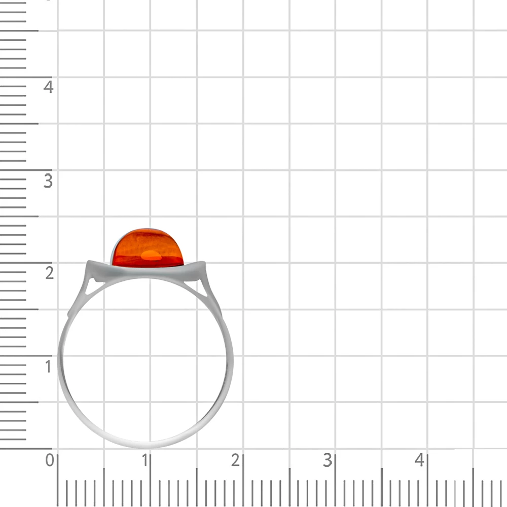 Кольцо с янтарем из серебра 925 пробы 3