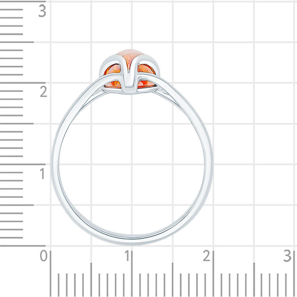 Кольцо с янтарем из серебра 925 пробы 3