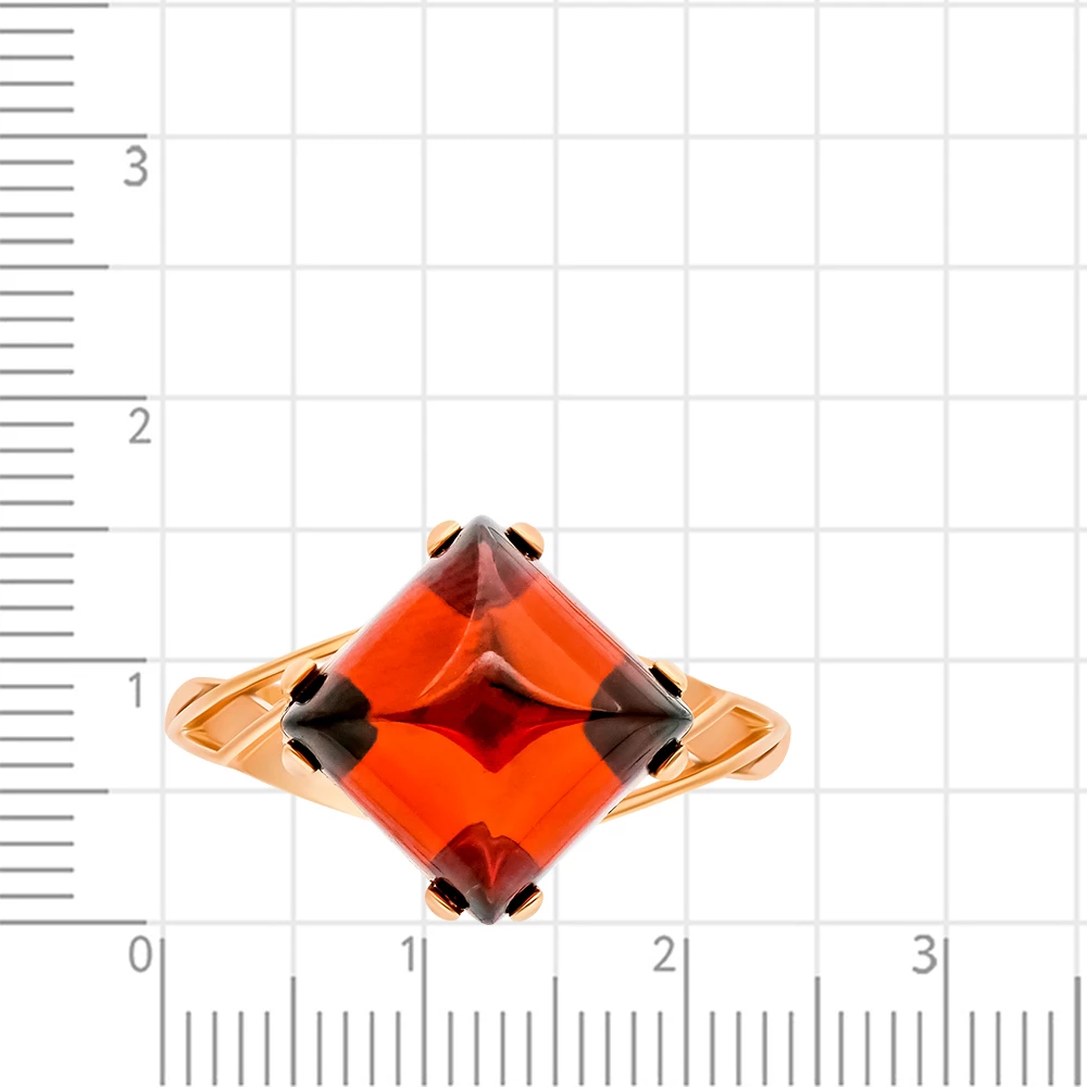 Кольцо с янтарем из серебра 925 пробы 2