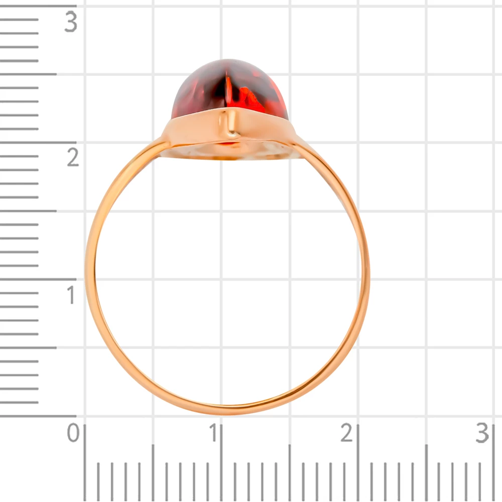 Кольцо с янтарем из серебра 925 пробы 3