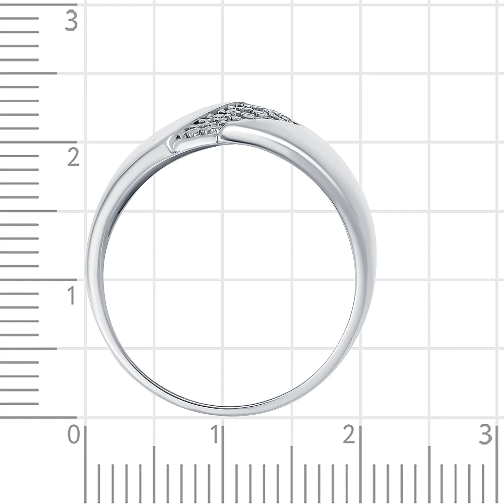 Кольцо с фианитами из серебра 925 пробы 3